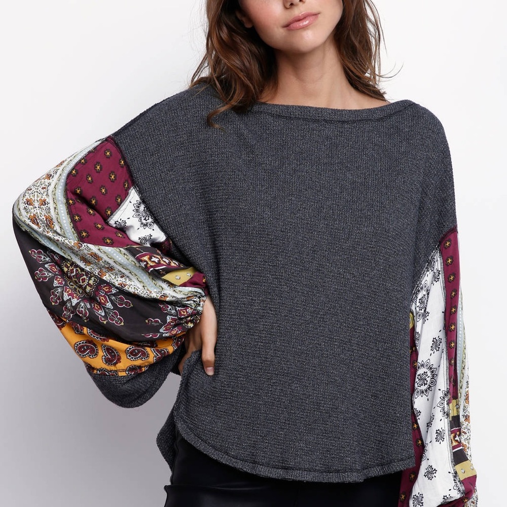 NWOT Free People Blossom Sleeve Thermal